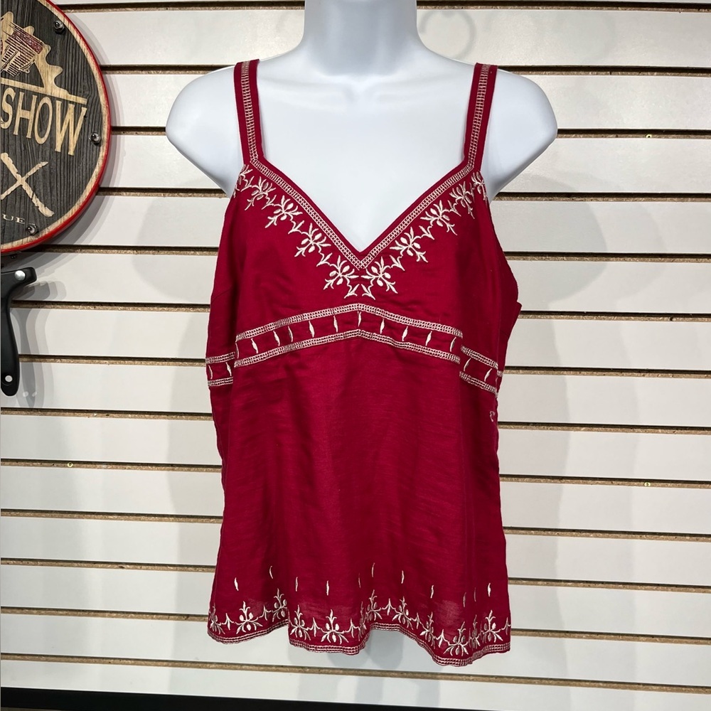 Old Navy linen blend tank size large - Picture 2 of 9
